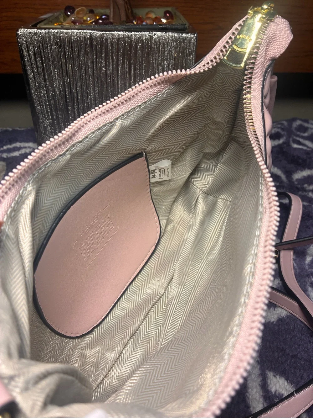 Coach Blush Embossed Leather Crossbody Bag